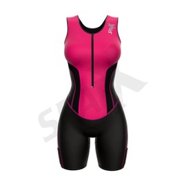 Sparx Women Triathlon Suit Tri Short Racing Cycling Swim Run (XXL, Pink)