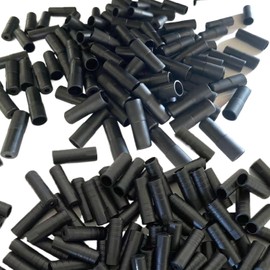 Amazleer 200 Gear Cable End Caps Brake Cable for Bicycle Brake Cable Sleeve and Gear Cable Cover (100 Pieces 5 mm + 100 Pieces 4 mm) (200, Black)