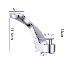 NDZZQBPGO Bathroom Deck-Mounted Basin Faucet, Snake Shape Creative Sink Mixer Taps, Cold and Hot Water Mix Tap