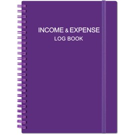 Income & Expense Log Book - Income and Expense Ledger Book for Small Business, Accounting Bookkeeping Tracking Ledger Log Book for Woman and Man, 5.8" x 8.3", Purple