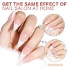 AILLSA Uñas francesas de gel, 180 unidades, uñas francesas a