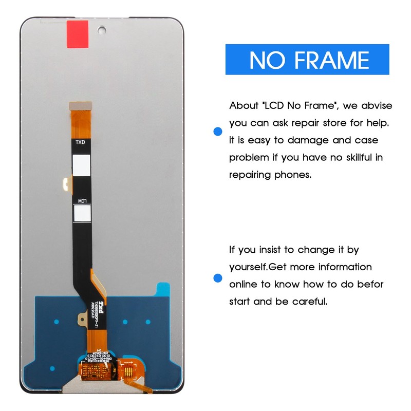 Screen Replacement for Tecno Spark 20 Pro KJ6 LCD Screen