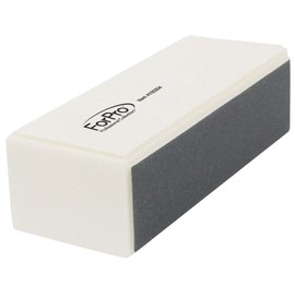 ForPro AfterGlo 4-Way Buffer, Black 360/Black 360/Green 400/White 4000 Grit, Four-Sided Manicure and Pedicure Nail Buffer, 1.125” H x 1.5” W x 3.5” L, 12-Count