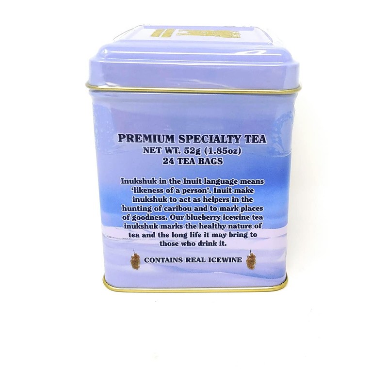 Tea, Inukshuk Blueberry Icewine Tea,24 Tea Bags in Decorative tin
