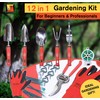 Wellmax Garden Tools Set of 12 with Gardening Gloves, Pruning
