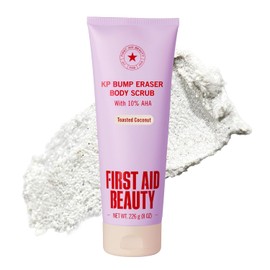 First Aid Beauty - KP Bump Eraser Body Scrub, Keratosis Pilaris Exfoliator with Glycolic and Lactic acids, Helps Reduce Chicken Skin Bumps, Safe for Sensitive Skin