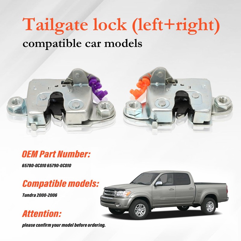 Fraylis Tailgate Latch Lock Compatible with Toyota Tundra (2000-2006) Left