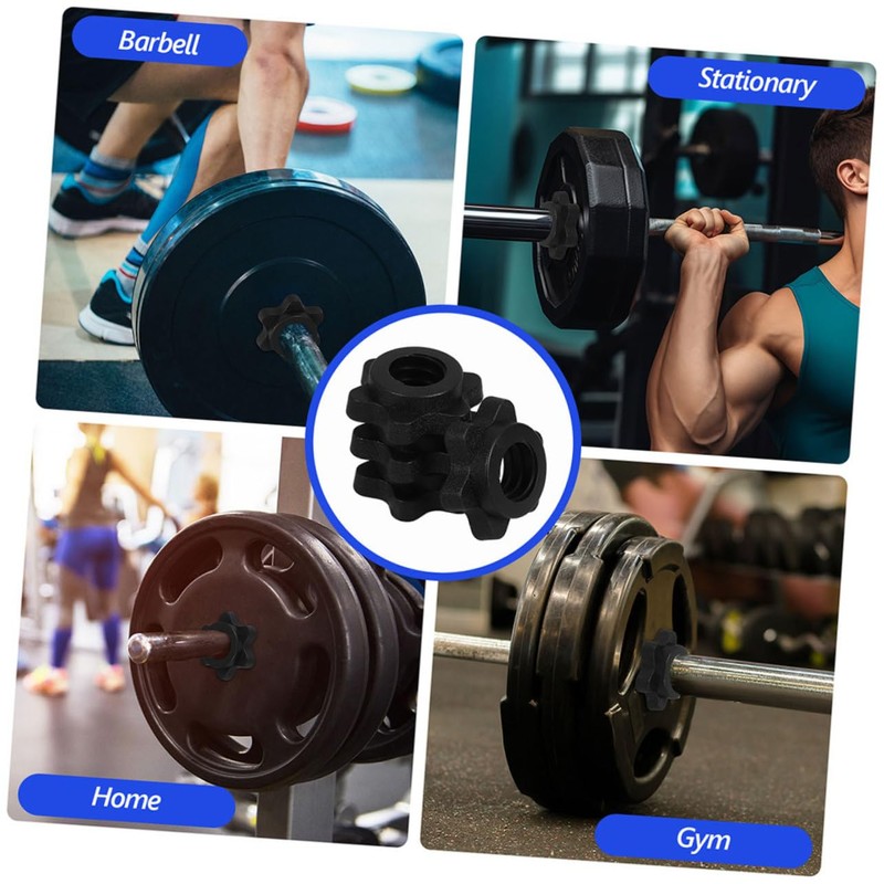 BESPORTBLE Barbell Nuts 8pcs Nut Weight Lifting Clips for Barbell