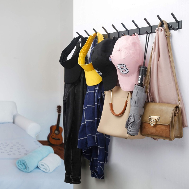 WEBI Coat Rack Wall Mounted,8 Hooks for Hanging Coats,30 Inch