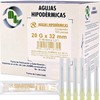 Caja 100 Agujas Hipodérmica Desechable Calibre 20G x 32 mm