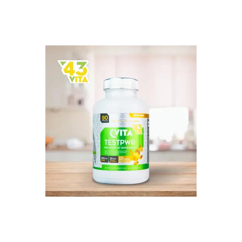Precursor De Testosterona Testpwr 90 Caps Vita 43 Supplement
