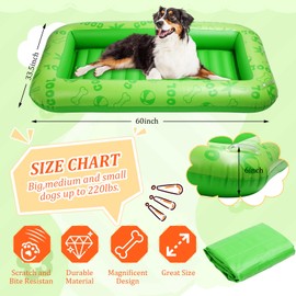 JellyArch Dog Float for Pool Inflatable Dog Pool Float for Summer Foldable Pet Summer Rafts Puppy Raft Inflatable Dry Pet Raft for Small Medium and Large Dogs, Hold up to 110 Pounds(Green)