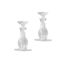 YCSSSD Door Stoppers Transparent Silicone Anti-Collision Pad Door Suction Device No Drilling Door Catch with Adhesive Tapes Holder, Door Stops Wall Protectors.2PCS