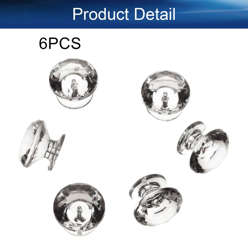 Yinpecly 6PCS Self Adhesive Cabinet Pull Handle, Mini Acrylic Pull