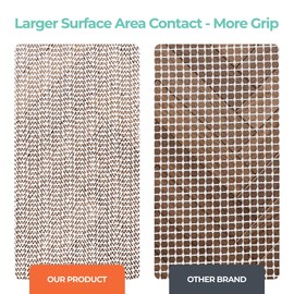 Rugshop Non Slip Rug Pad for Hardwood Floors, Tile Floors Thick Under Carpet Cushion Rug Pad 2' x 10' Cream