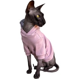 Kotomoda Sphynx Cat's Hoodie Nude Naked Cat Hairless Cat Clothes (S)