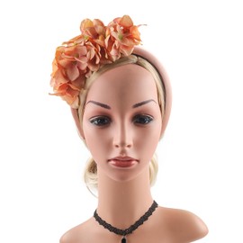 Padded Headbands for Women Trendy Non Slip Headbands for Women Hair Thick Headband for Girls Comfortable Flower Hedawear(Cinnamon pink)