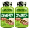NATURELO Mushroom Supplement – Brain & Immune Health Blend with
