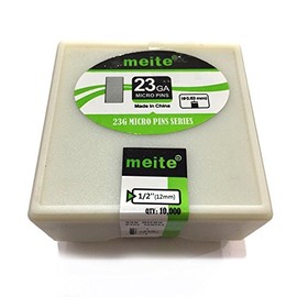 meite 23GP12L 23 Gauge 1/2-Inch Headless Pin Nails 10,000 PCS/BOX