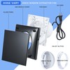 Hose Vary Upgraded Glass Panel, 4inch Window Wall Extractor Fan,