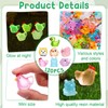 GSrenyu 120 Pcs Mini Resin Animals,Luminous Toy Tiny Resin Ducks,Frogs,Fish