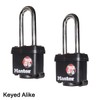 Master Lock (2) Keyed Alike Padlocks w/Thermoplastic Coating and 2"(51mm)