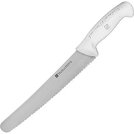Knife, Bread, 9-1/2" L, White Handle