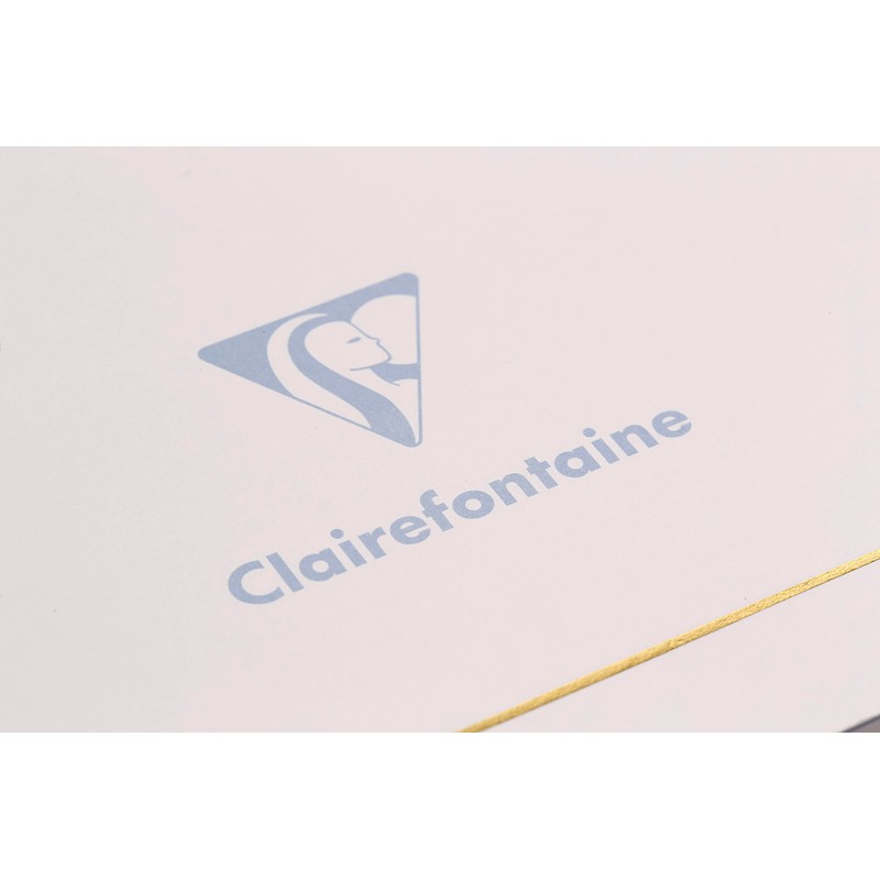 Clairefontaine 36176C Triomphe GOLD Collection A White Sewn Notebook -