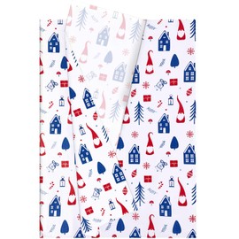 Hjvvr Christmas Tissue Paper,20sheets Blue Santa Wrapping Tissue Paper,50x35cm Merry Christmas Tissue Paper for Xmas Party