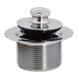 Westbrass D3324-26 1-1/2" NPSM Pull & Drain Bathtub Plug, Coarse Thread, Polished Chrome