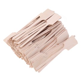 BESTONZON 100pcs Disposable Coffee Stirrer,Green Eco-Friendly Wood Stirrer Tea Stick Paddle Shape for Honey
