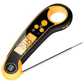 OcioDual Foldable Roasting Thermometer BBQ Thermometer Meat Thermometer Cooking Thermometer Kitchen Thermometer Foldable Probe