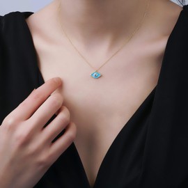 Theosebia's Cross -Lykia 18K Gold Plated 925 Sterling Silver Cross | Crucifix | Dainty Protection Necklace | Jewelry | Pendant | Choker for Women | Teens | Comes with Beautiful Gift Box (Halicarnassus Necklace)