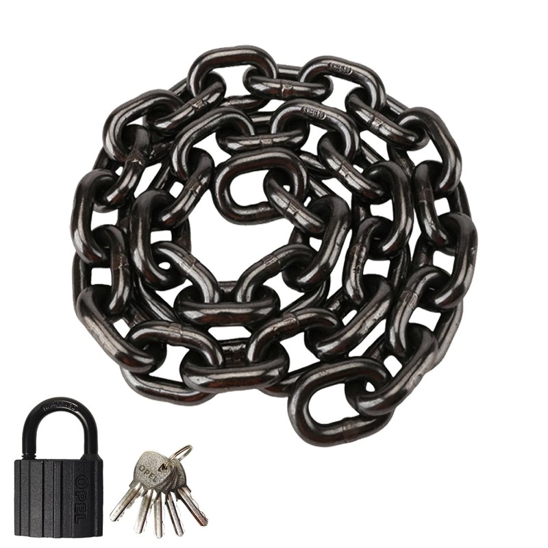 Heavy Duty Security Chain Lock with Padlock, 43 Inch 8mm