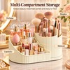 360° Rotating Makeup Organizer for Vanity – Multi-Compartment Cosmetic Storage