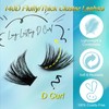 Thick Cluster Lashes D Curl 100D+140D 168pcs Volume Eyelash Individuals
