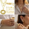 Conjunto de joyería floral llamativo que incluye collar de cadena