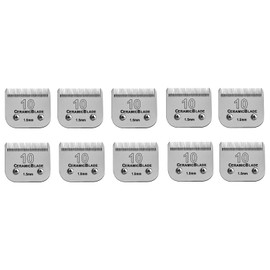 10 Pack Detachable Pet Dog Grooming Clipper Ceramic Blade Sets,Compatible with Andis Size 10 Cut Length 1/16"(1.5mm),Compatible with andis/Oster A5/Wahl 10KM Series Clippers