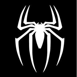 Spider Vinyl Sticker Decals (Pack of 2) for Car Bumper Window Laptop Tablet Phone (10" x 7.3", White)