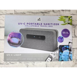 Vie Oli UV-C LED Light Portable Sanitizer Case Travel Bag, Desinfect Items, Gray