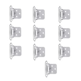 Liberty H0103AC-CHR-03  Polished Chrome Self Closing Overlay HInges 10 Pairs