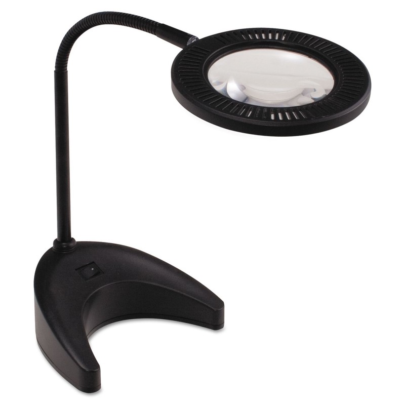 LEDU Flex-Reach Domed LED Desk Lamp, Black (L9142BK)