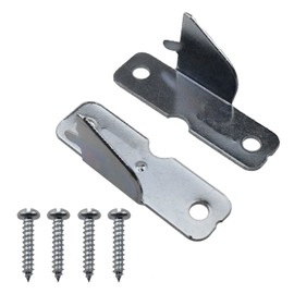 MEETOOT 2 Sets Curtain Rod Bracket Hook Accessories Middle Support Curtain Rod Bracket (4 x Fixing Brackets and 8 x Mounting Screws)