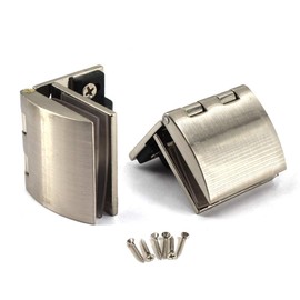 90 Degree Glass Door Pivot Hinge Kit Zinc Alloy Shower Hinge Glass Door Clamp Clip 2PCS with Screws,Adaptive 5-8mm Glass