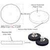 MUTUACTOR 4Pc Strong Rubber Coated Neodymium Magnets, Female Threaded Stud