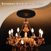 2 Pieces PU Ceiling Medallion Decorative Ceiling Fan Medallion Round