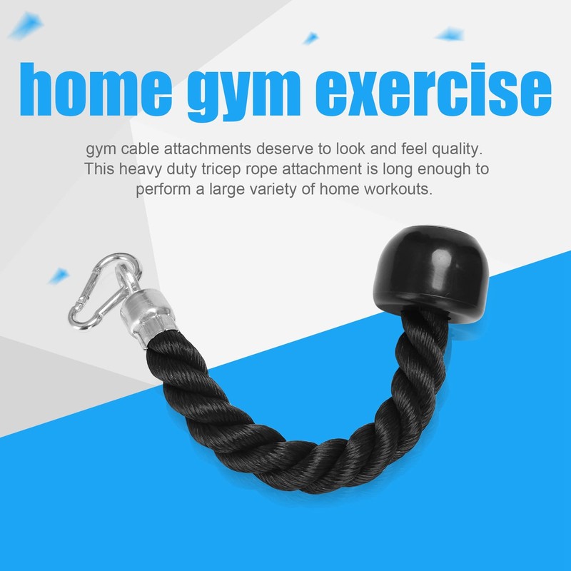 Oidnvay Heavy Duty Tricep Pull Down Single Rope with Snap
