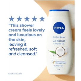 Nivea Coconut & Jojoba Oil Shower Gel w/ Vitamins, 8.45oz (250ml) (Pack of 2)