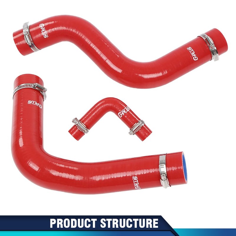 PIT66 Lower Upper Red Radiator Silicone Hose Compatible with 1964
