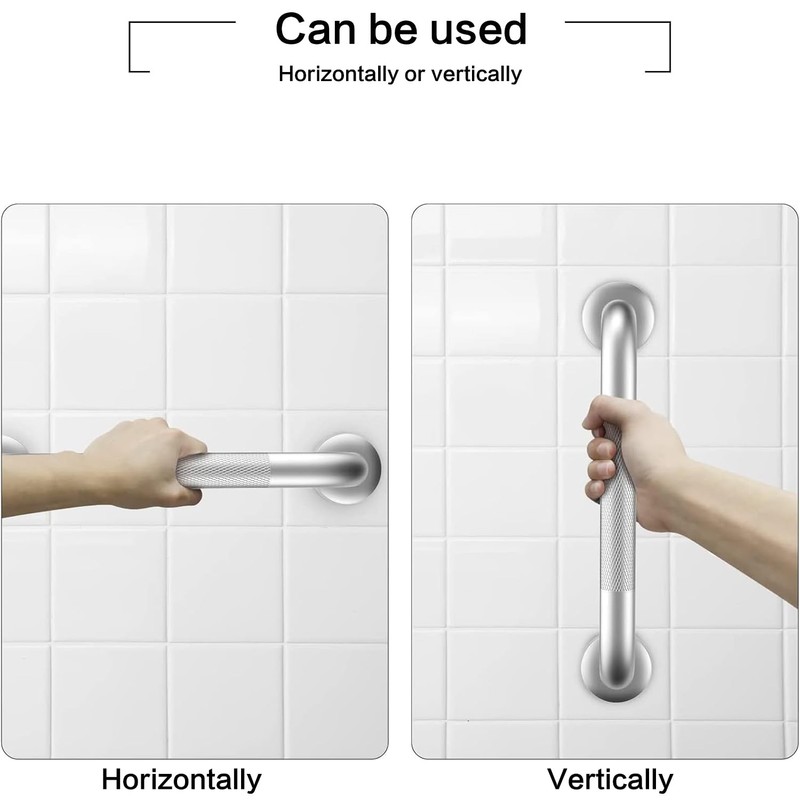 Bathroom Grab Bar, Stainless Steel 1" Diameter Anti-Slip Handicap Grab